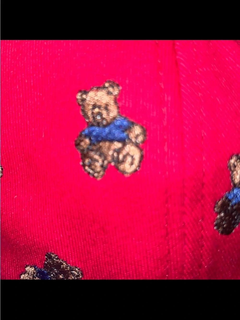 NWT WOMEN’S RED COTTON EMBROIDERED TEDDY BEAR PRINT BASEBALL CAP